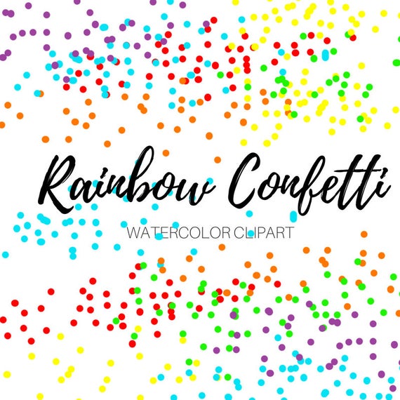 confetti clipart rainbow