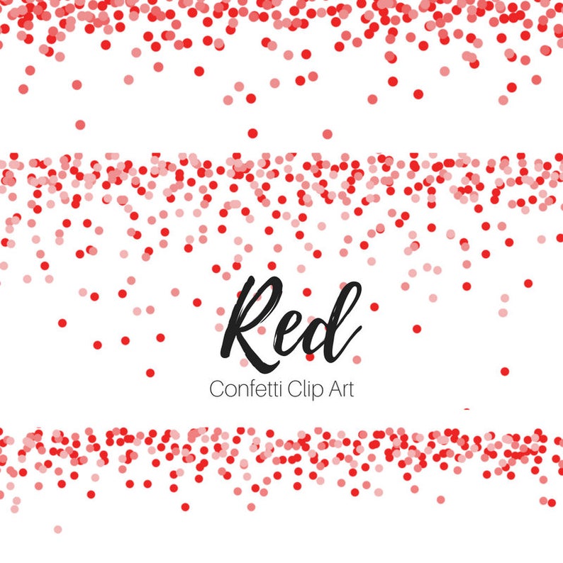 Clip art paper ombre. Confetti clipart red