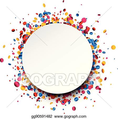 Eps vector background with. Confetti clipart round