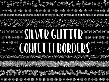 confetti clipart silver