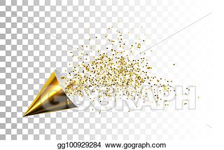 Confetti clipart spray. Clip art vector golden