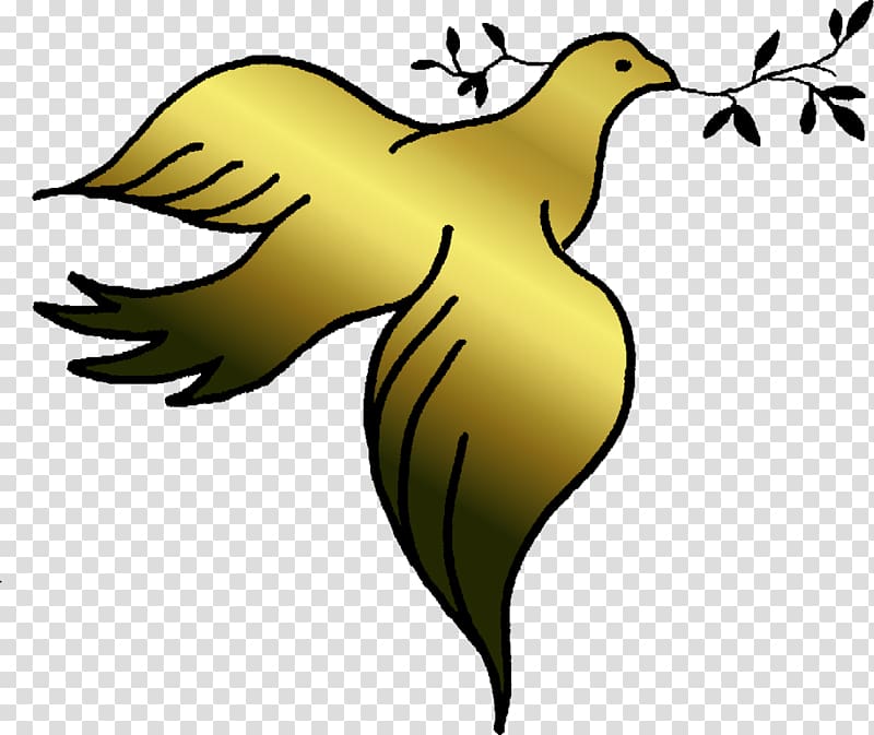 doves clipart yellow