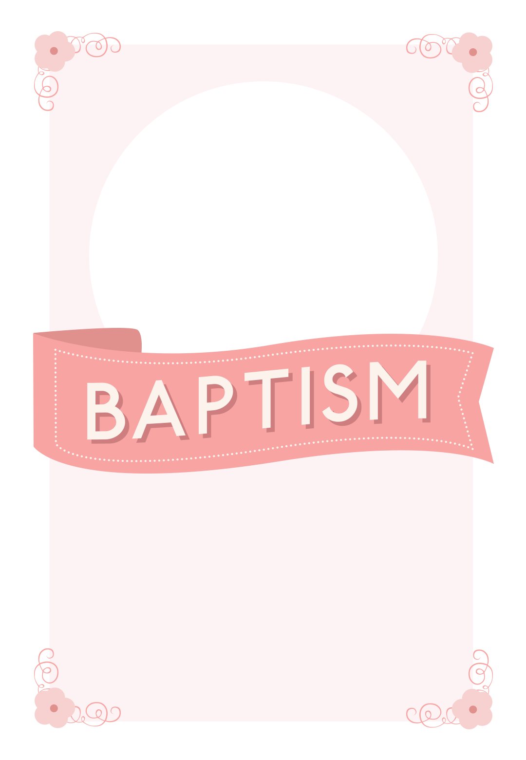 Pink ribbon free baptism. Island clipart printable