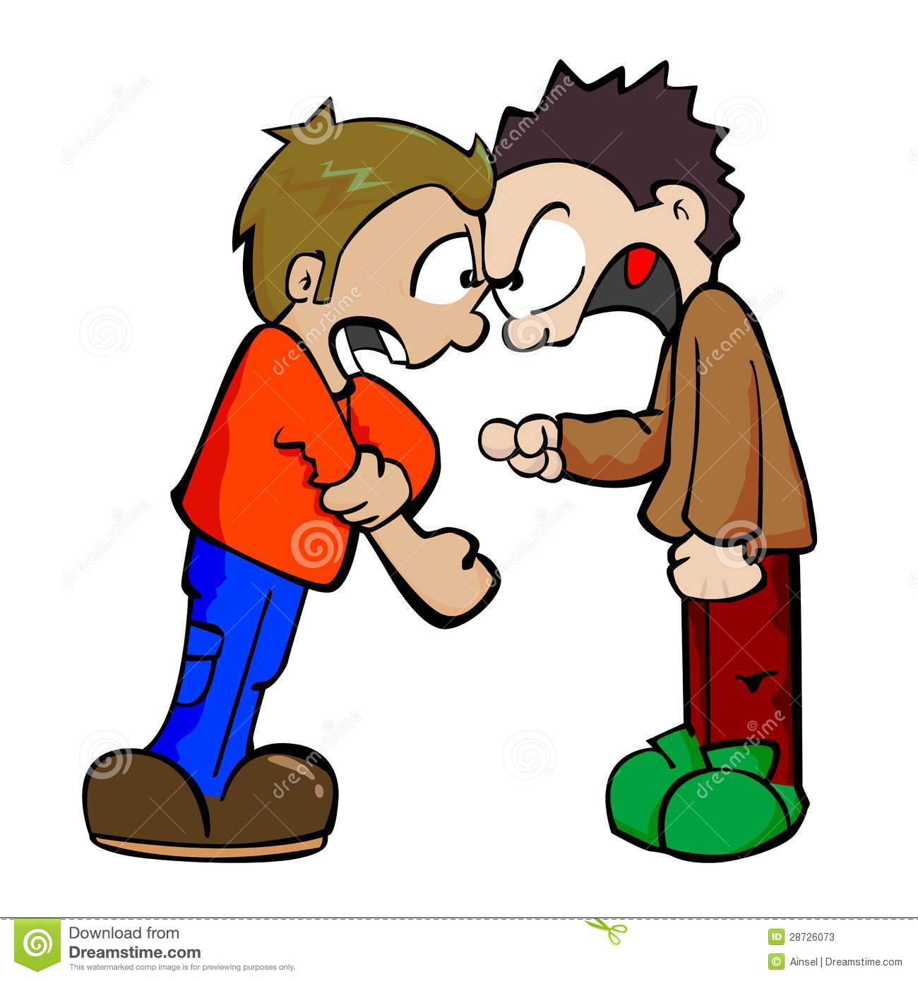 fighting clipart mad friend