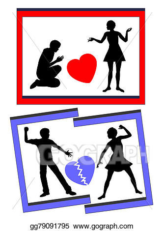 marriage clipart divorced