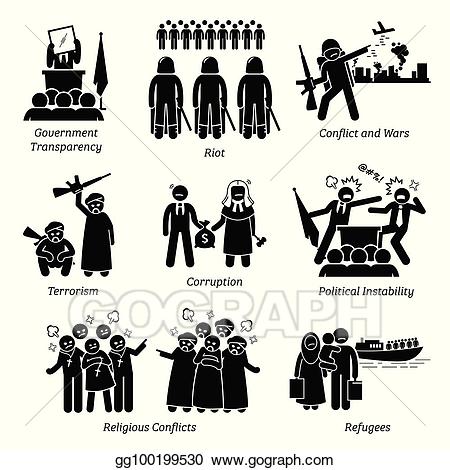 Conflict clipart religious conflict. Vector illustration social issues