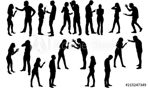 conflict clipart silhouette