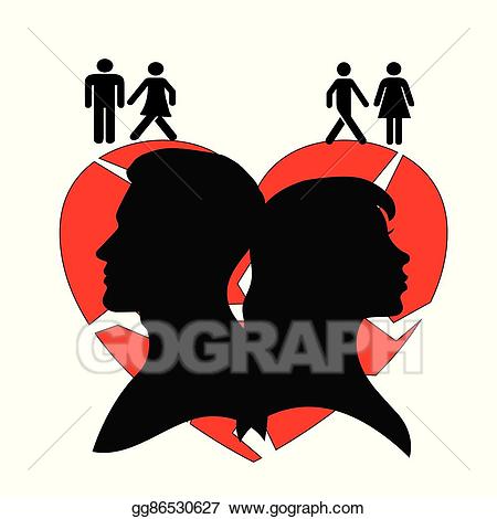 Vector art family and. Conflict clipart silhouette