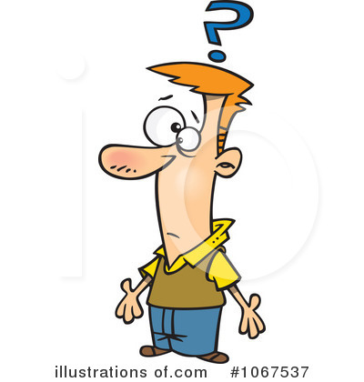 Confused clipart. Illustration by toonaday royaltyfree