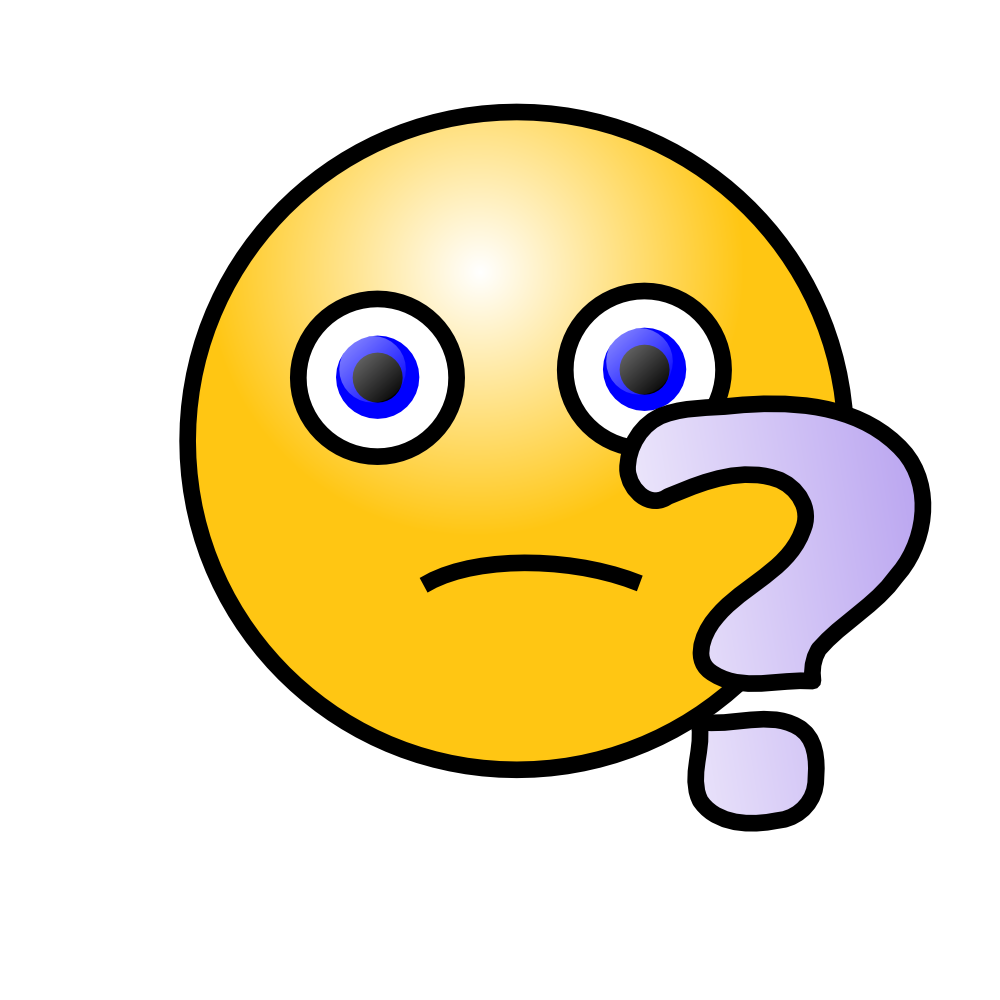 Question face . Worry clipart stress