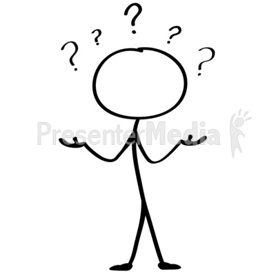 confused clipart black and white