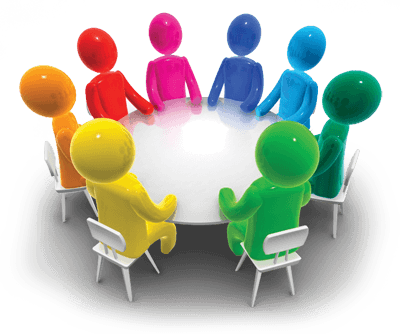 confused clipart group discussion