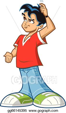Eps vector boy trying. Confused clipart remembered