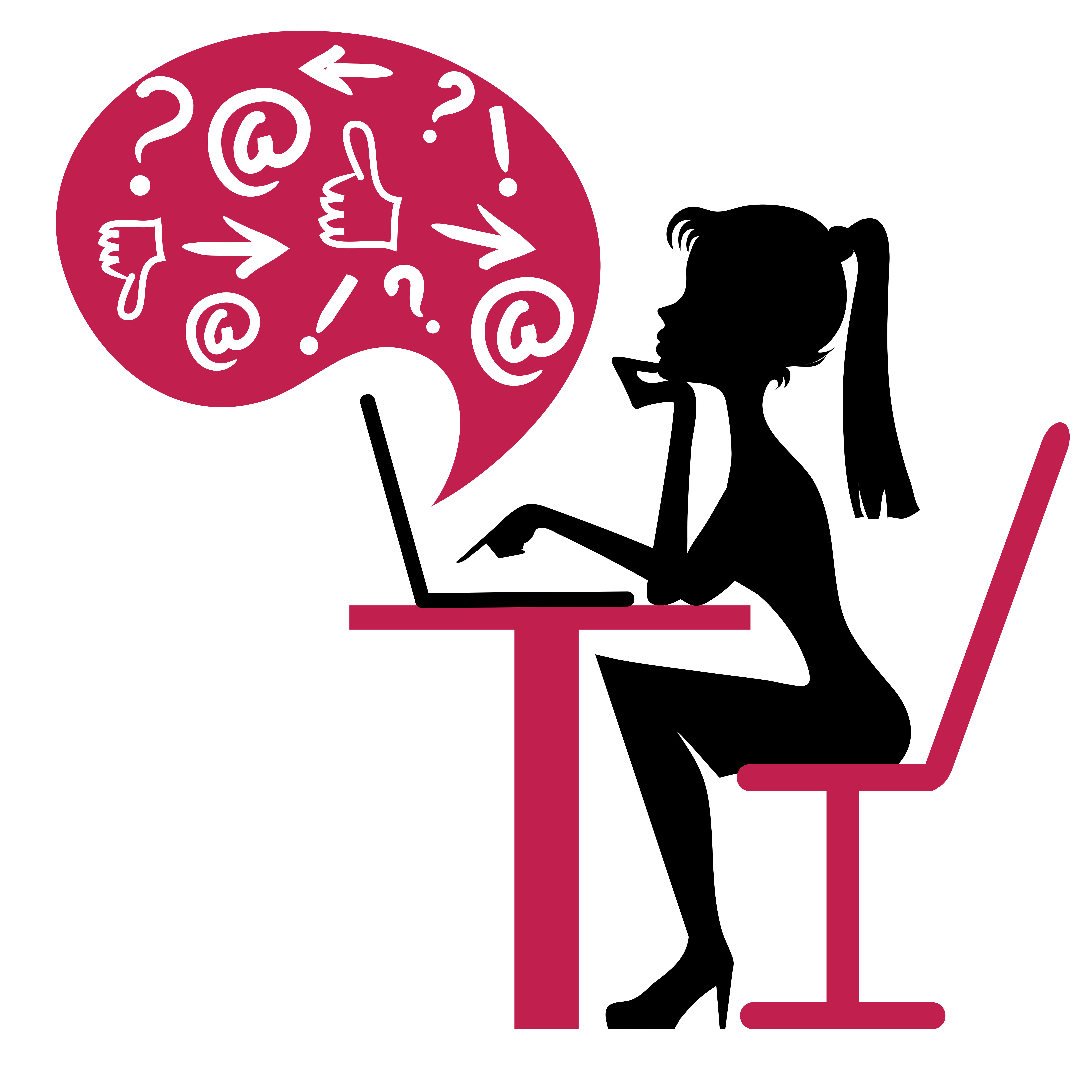 Slacking and success jeans. Confused clipart self doubt