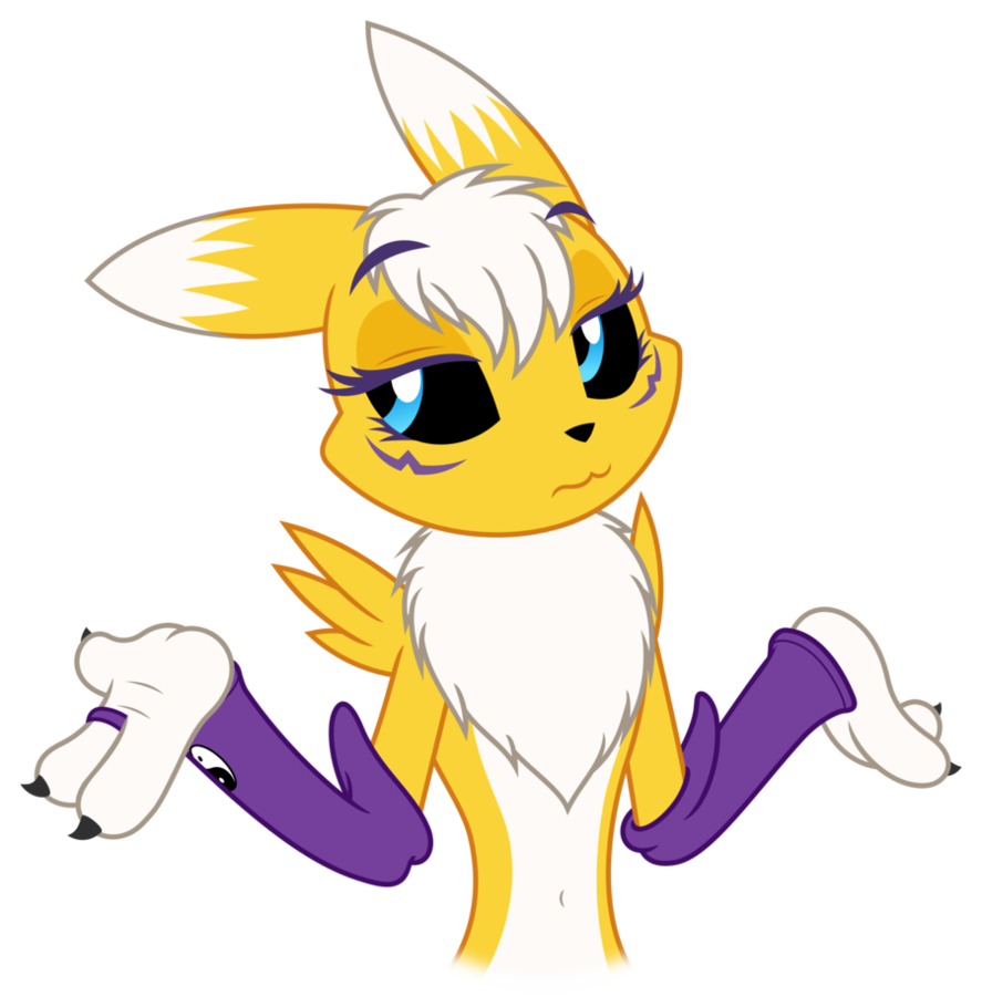 Confused clipart shrug. Renamon by zutheskunk on
