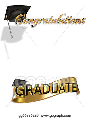Stock illustration graduation clip. Congratulations clipart artistic