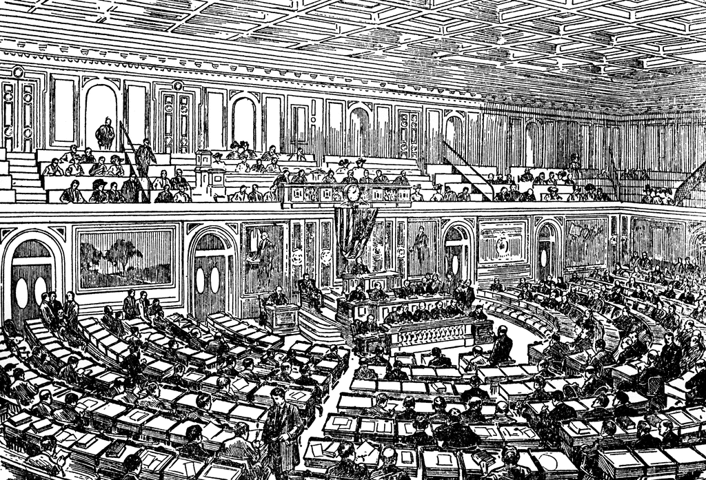 House of representatives etc. Congress clipart black and white