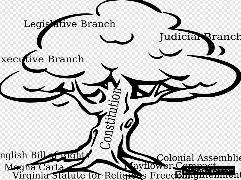 Tree icon and svg. Constitution clipart clip art