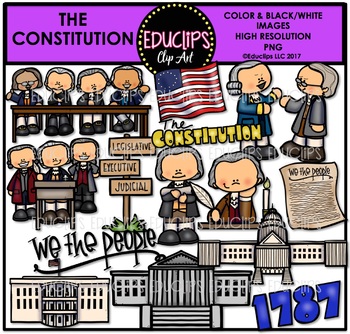 The bundle educlips . Constitution clipart clip art
