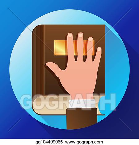 Constitution clipart icon. Eps vector hand on