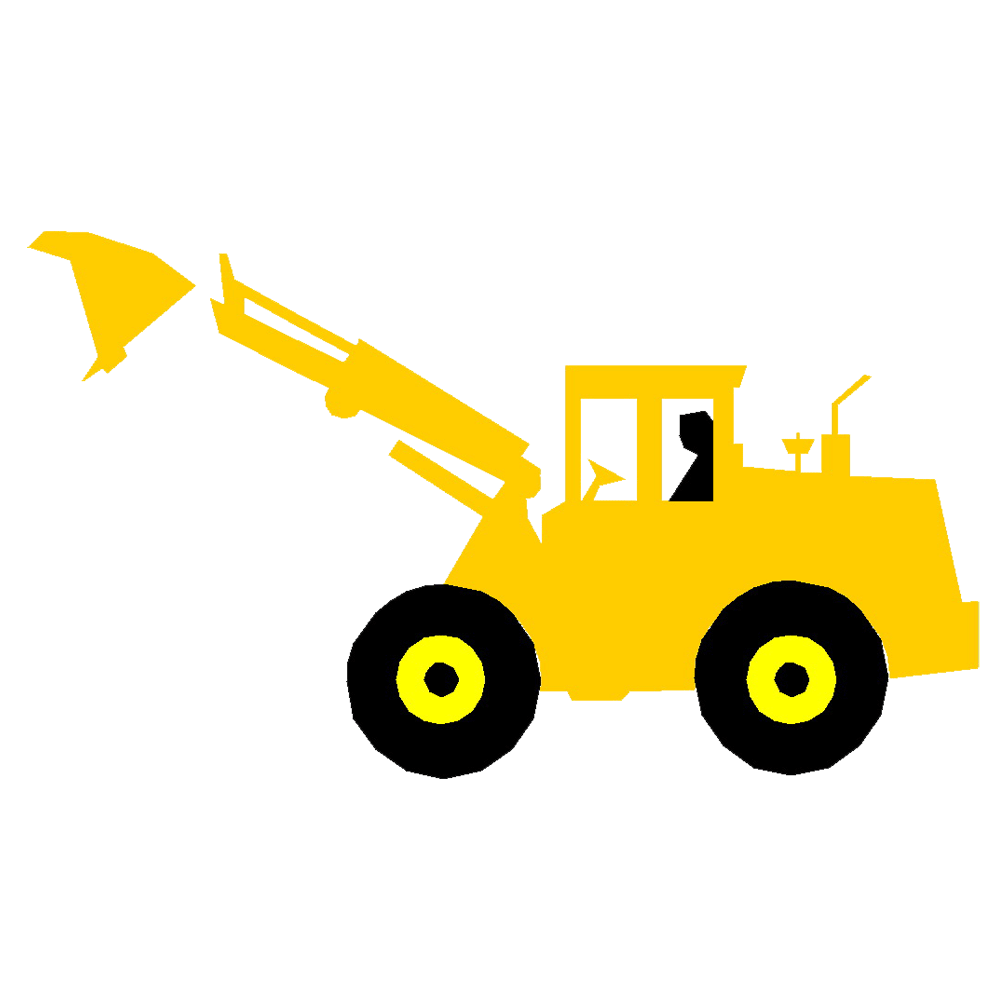 Banksman cartoon clip art. Excavator clipart cute