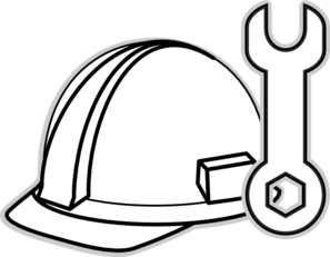 construction clipart black and white