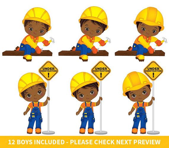 Boys vector . Construction clipart child