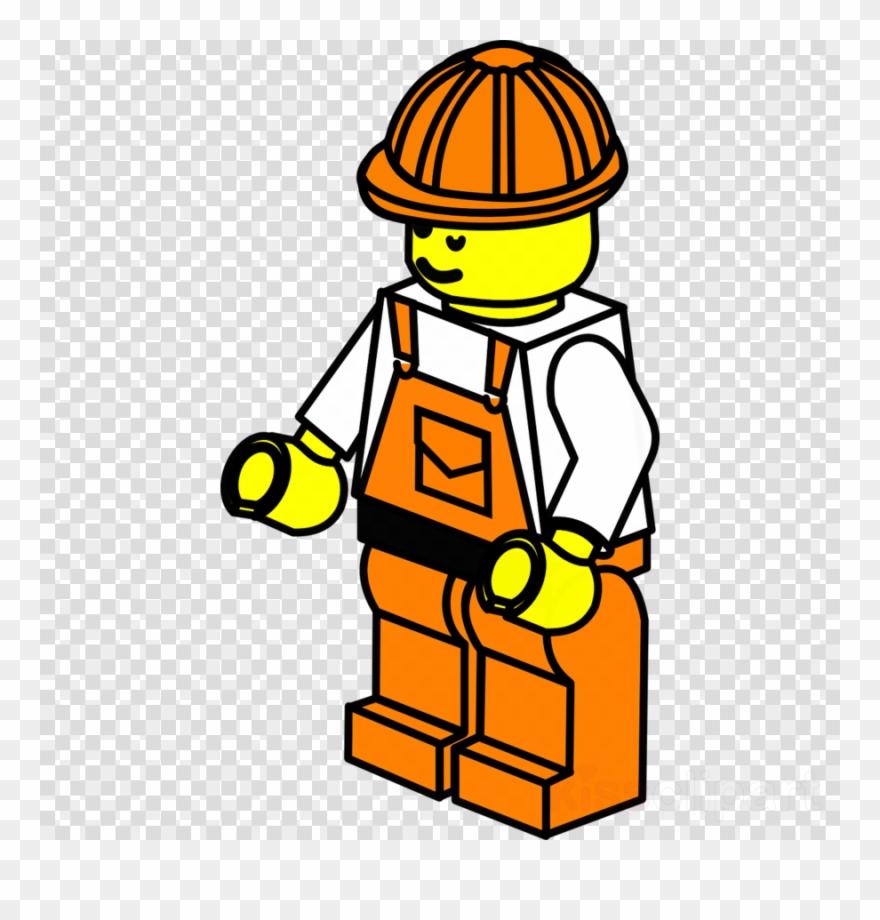 Construction clip art minifigure. Lego clipart worker