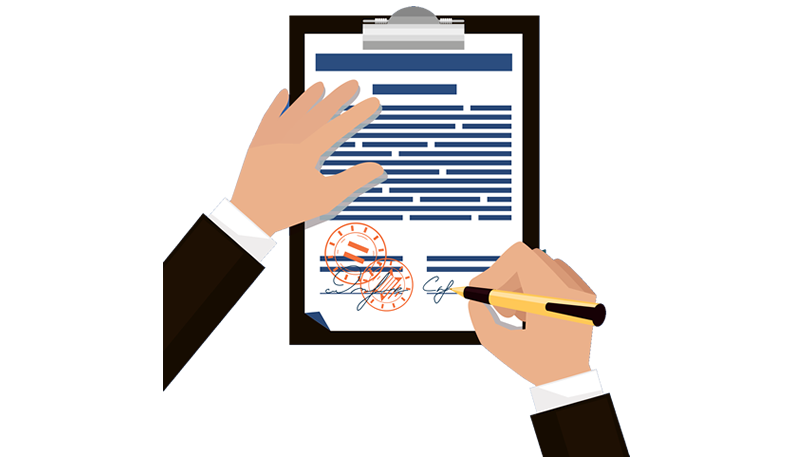 contract clipart business writing