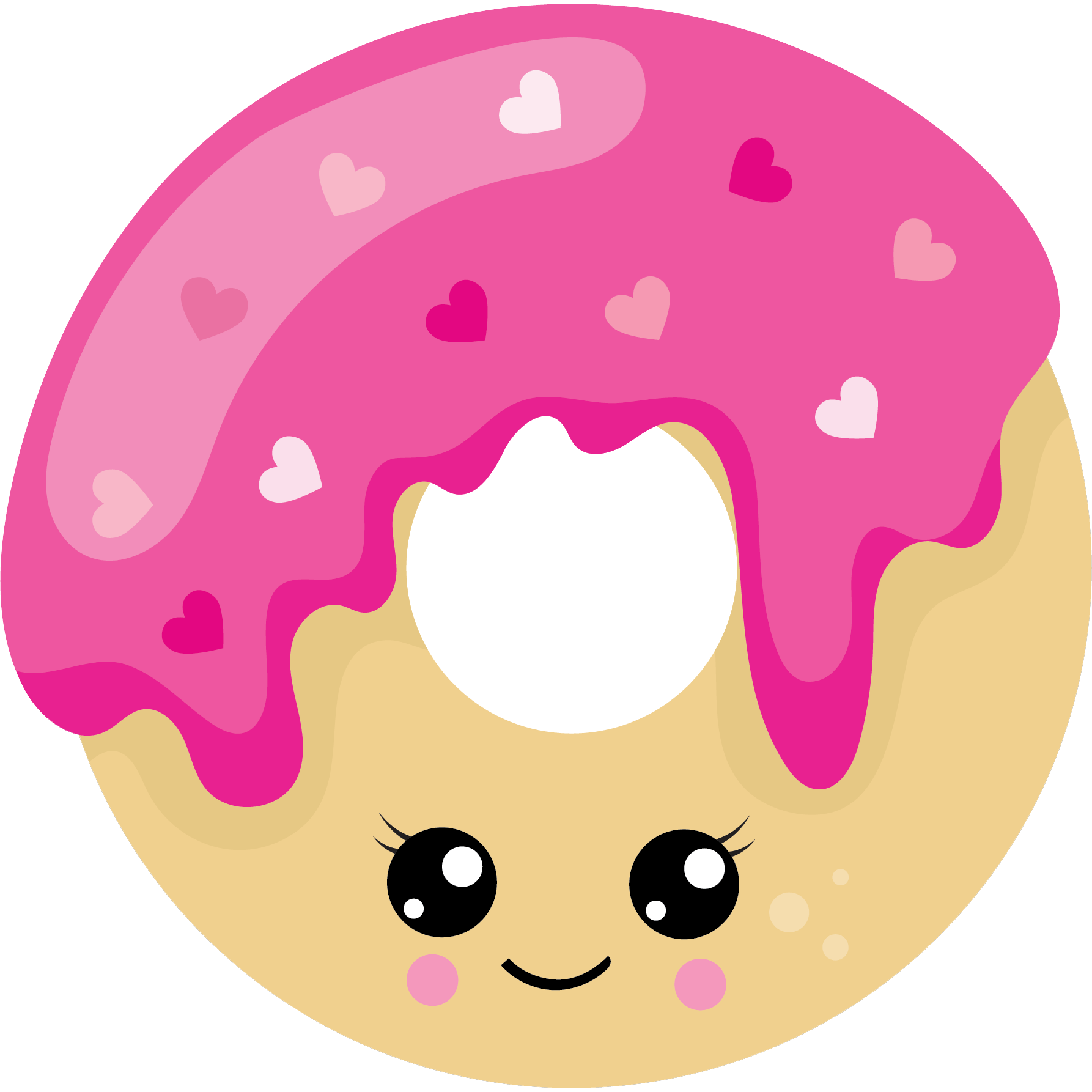 Contract clipart dealer. Pink heart doughnut kawaii