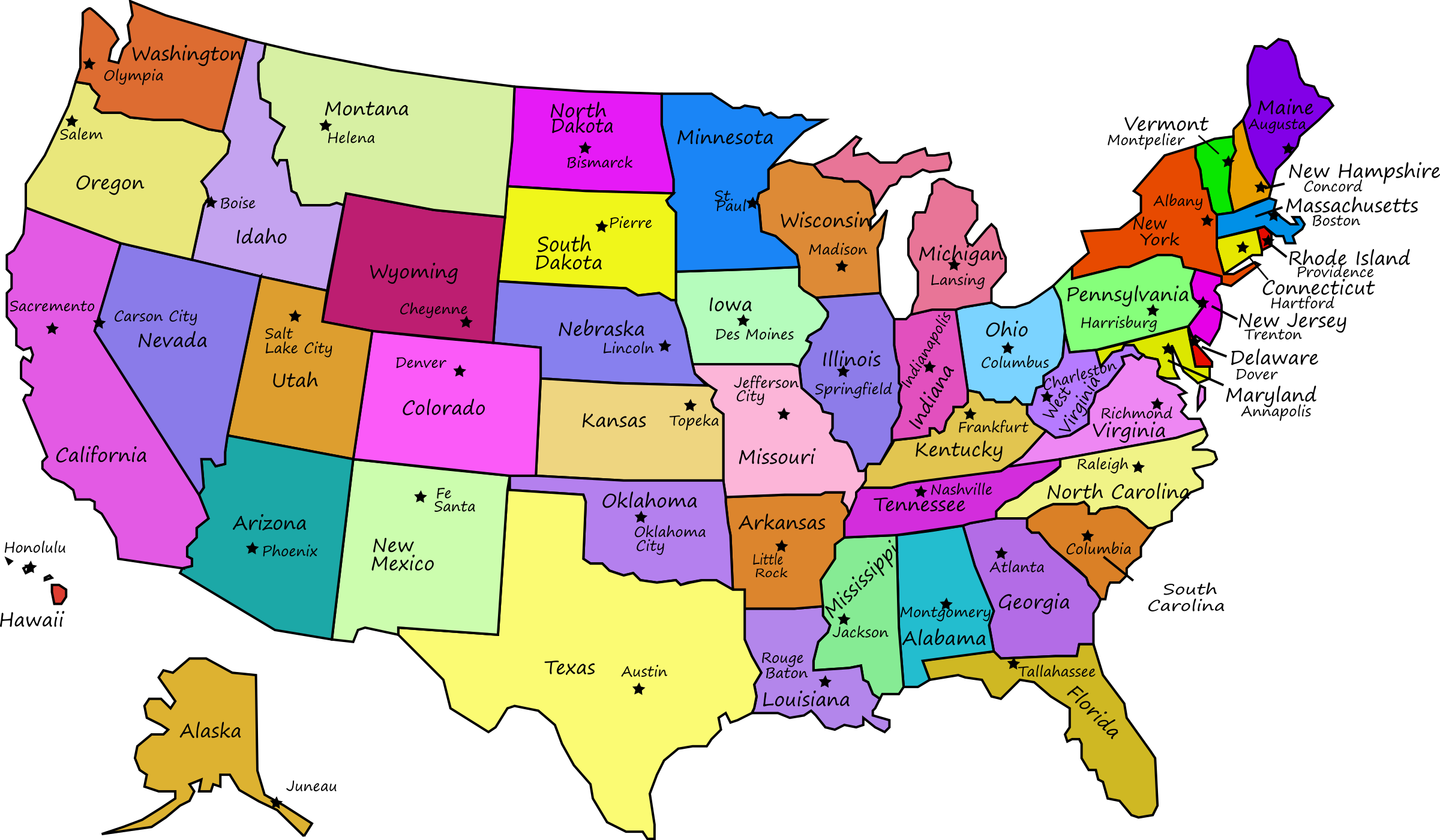 usa clipart state individual