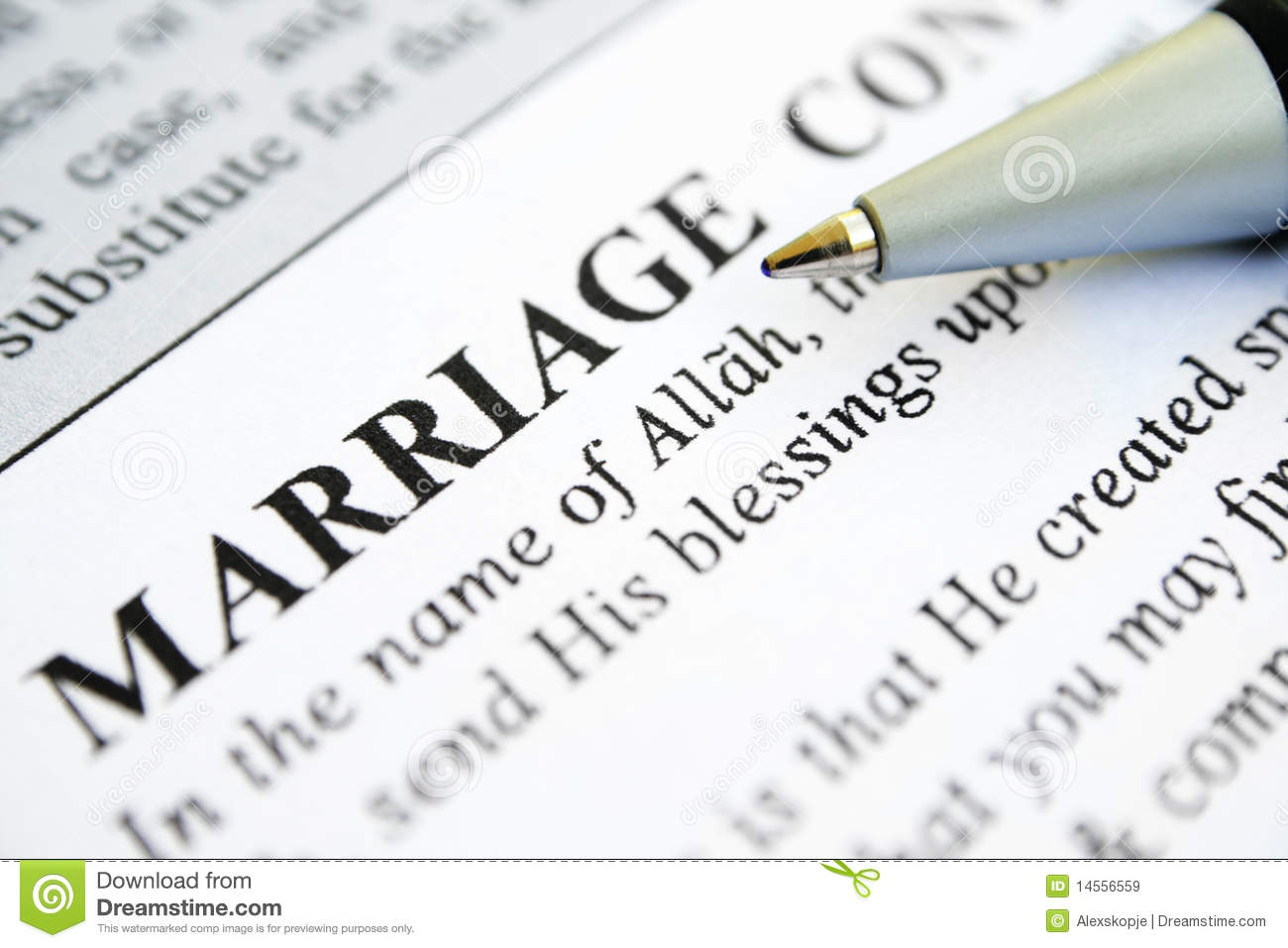 contract clipart marriage contract