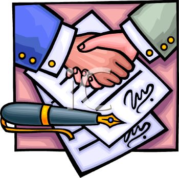 contract clipart sign contract