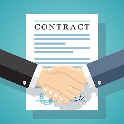 contract clipart signature