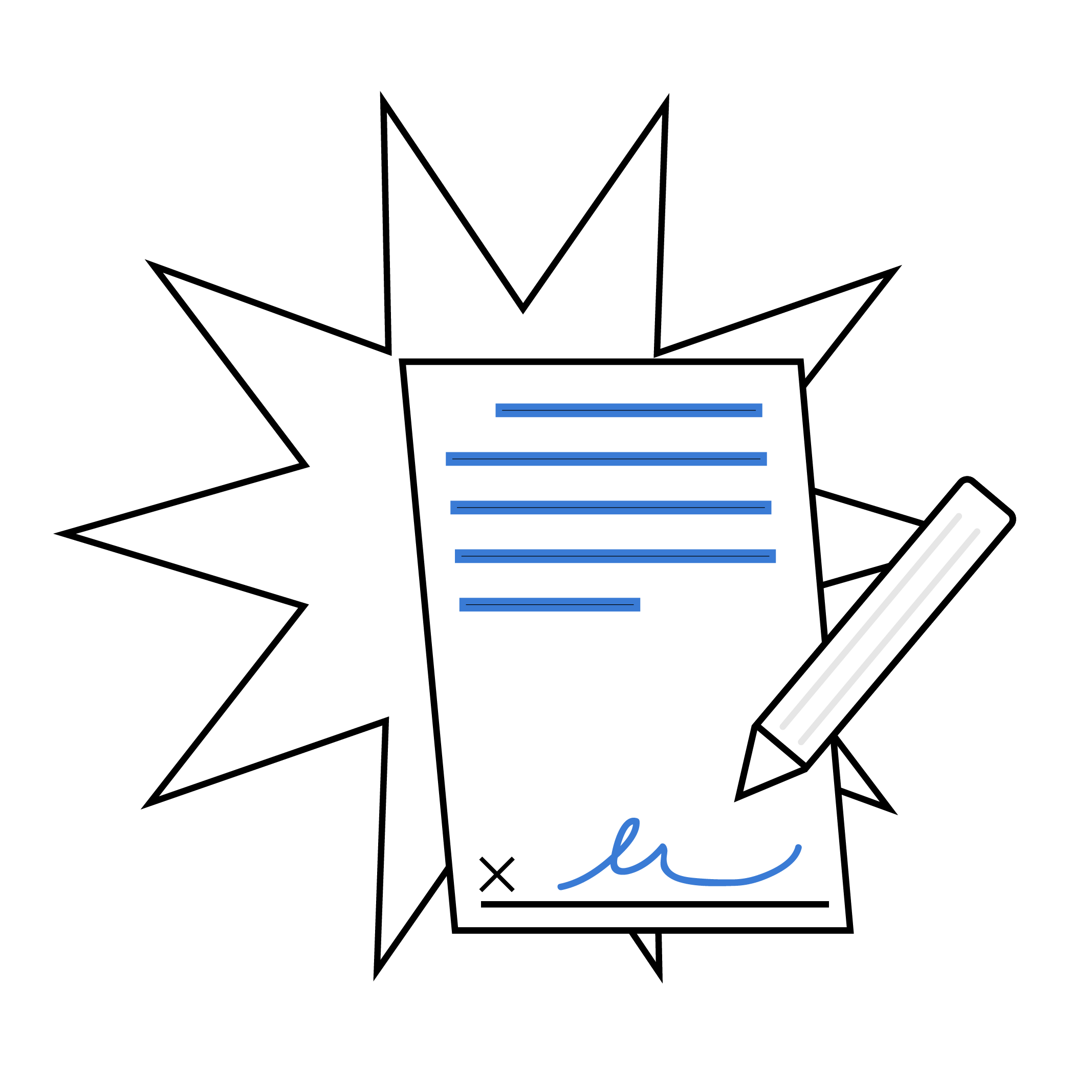 contract clipart signature required
