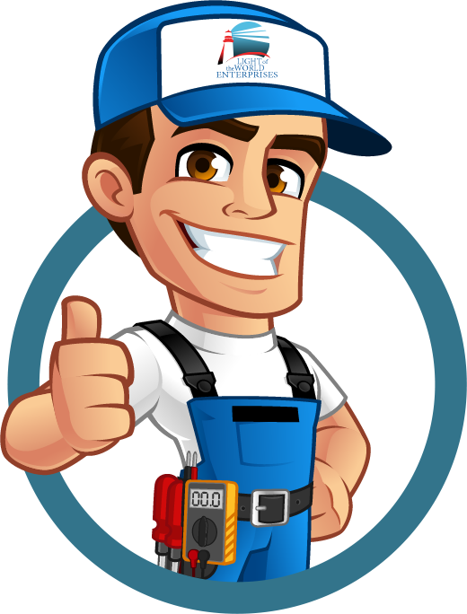 Light of the world. Electrician clipart electrical contractor