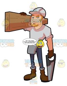 A male construction worker. Contractor clipart hispanic man