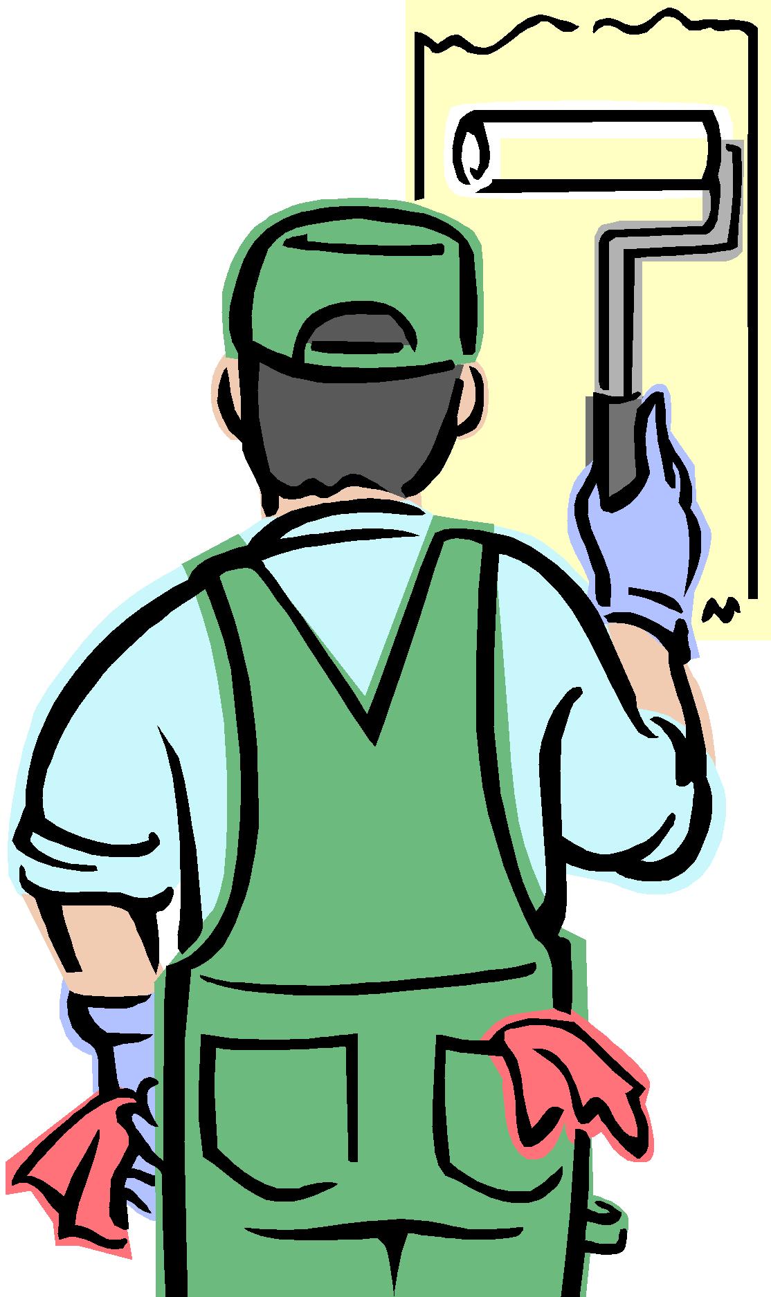 contractor clipart painting building
