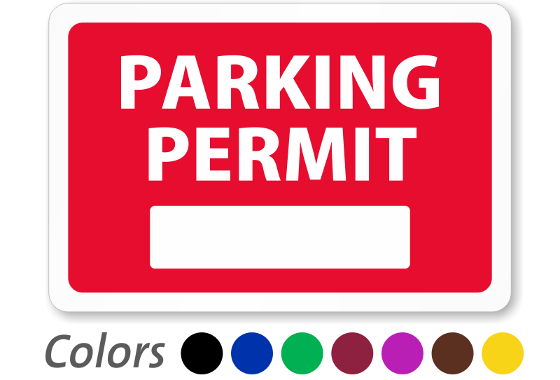 Parking lot parking permit