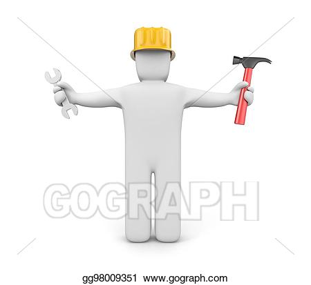 Contractor clipart skilled worker. Drawing gg gograph 