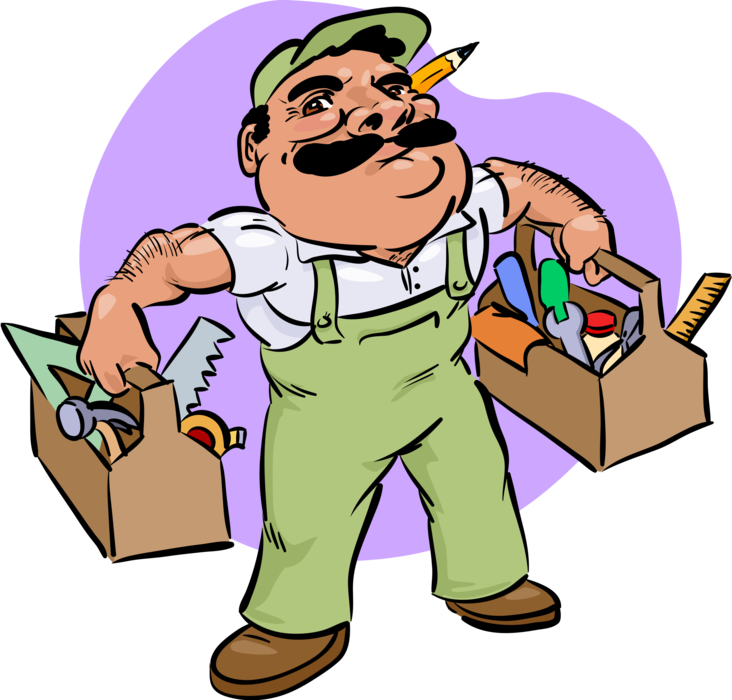 Contractor clipart woodworker. Carpentry services with tools