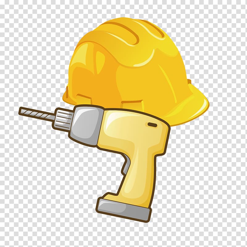 Hard hat tool woodworking. Contractor clipart woodworker