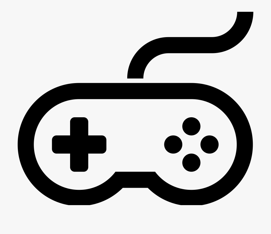 Game silhouette . Controller clipart black and white