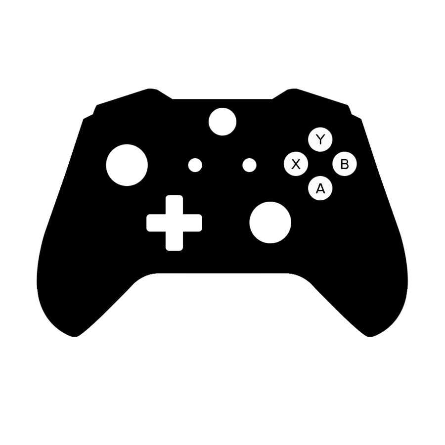 Xbox one background . Controller clipart black and white