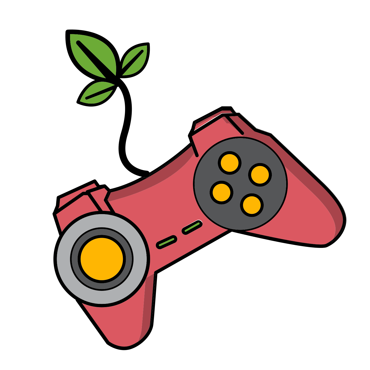 Video games trivia round. Controller clipart red cartoon