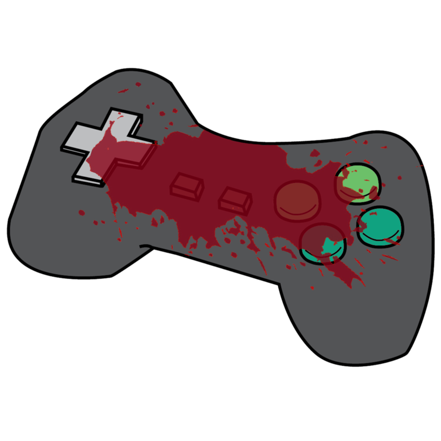 Controller clipart red cartoon. Bloody by darksoul on