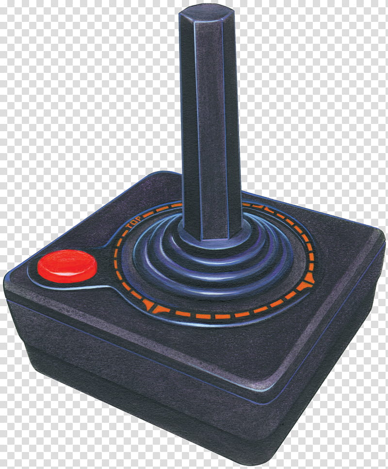 Controller clipart retro. Joystick black and red