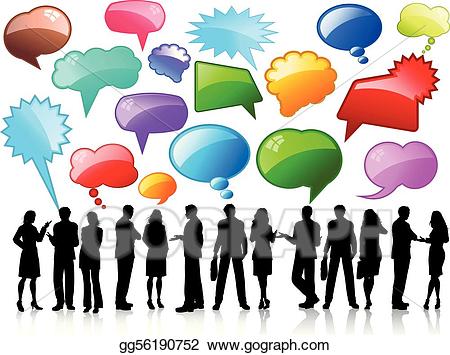 Conversation clipart business conversation. Eps vector conversations stock