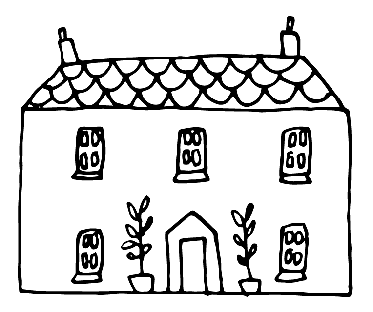 farmhouse clipart drawing