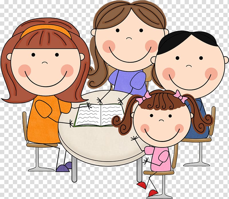 Family illustration parent . Conversation clipart teacher student conference